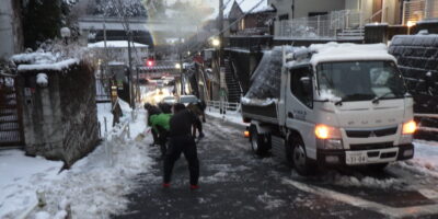 日野市内除雪作業